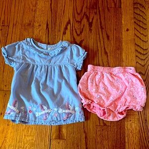 Mini Boden Bird and Flower 2 piece Set